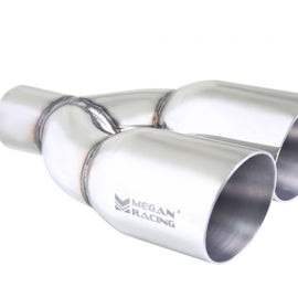 Megan Racing universal Stainless Twin Roll 3.5" Tips (Passenger Side), 2.5" MR-UT-TRT-PS