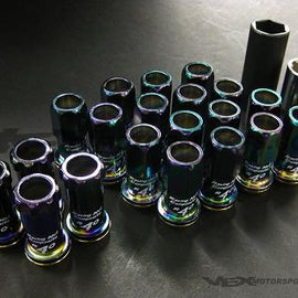 Project Kics - R40 Extended Lug Nuts with Locks 12x1.25mm  - Neo Chrome 31875NK