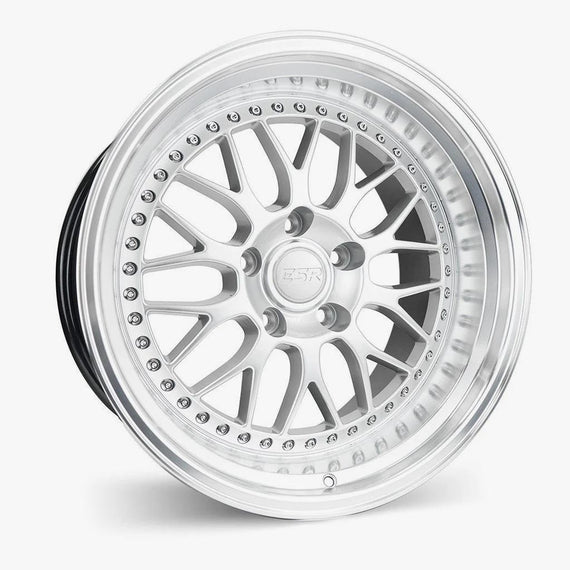 ESR 17X8.5 5X114.3 +30 72.56 HYPER SILVER MACHINE LIP SR01 78551430 SR01HS-ML 78551430 SR01HS-ML