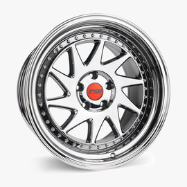 ESR SR09 18X8.5 5X114.3 +30 VACUUM BLACK CHROME FACE VACUUM BLACK CHROME LIP 88551430 SR09BLCHR