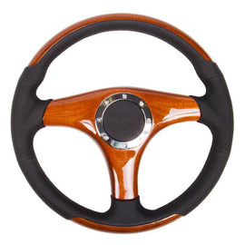 NRG Classic Wood Grain Wheel, 350mm, 3 spoke center in wood ST-055