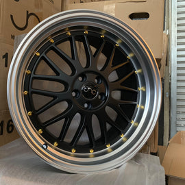 JNC 005 Matte Black Machined Lip 18x9 5x100 +34 Wheel/Rim 29238104653901