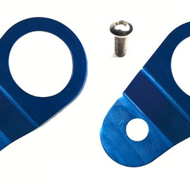 Torque Solution Radiator Mount Bracket Combo w/ Inserts Blue EVO Evolution 7/8/9 TS-EV-014IC