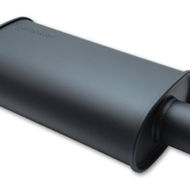 Vibrant StreetPower FLAT BLACK Oval Muffler with Single 3in Outlet - 2.25in inlet I.D. 1145