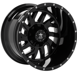 RBP 65R Glock 22x14 8x165.1 BP / 4.5 BS -76mm Offset 121.3mm CB (Hub Centric) Gloss Black Wheel 65R-2214-86-76FB-D