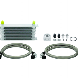 Mishimoto Universal 10 Row Oil Cooler Kit (Metal Braided Lines) MMOC-U