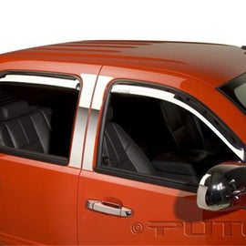 Putco 480056 Element Chrome Window Visors for 2007-2014 Silverado/Sierra CrewCab 480056