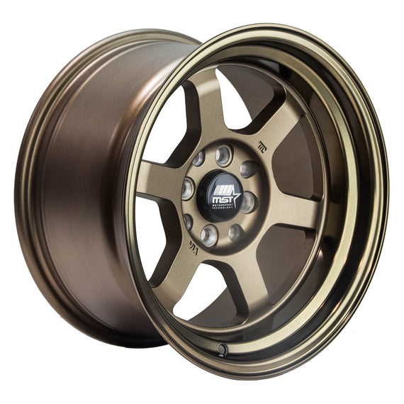 MST Time Attack 15x8.0 4x100/4x114.3 0 73.1 Matte Bronze w/Bronze Machined Lip 01T-5816-0-BRBL