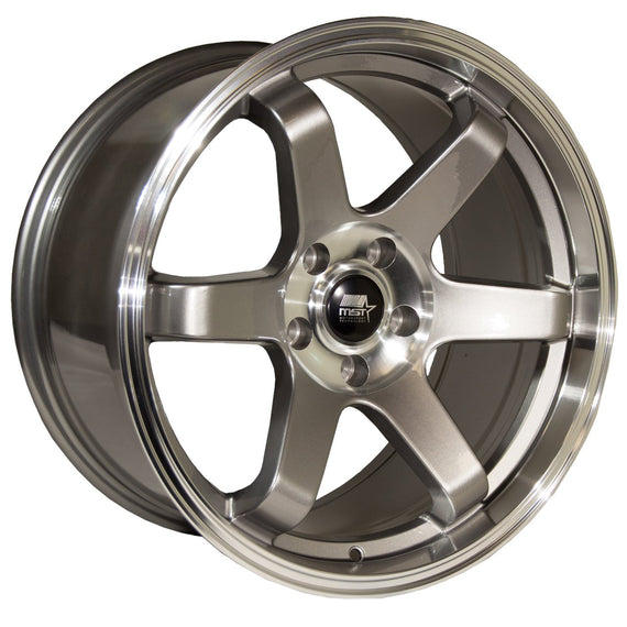 MST MT01 18x9.5 5x114.3 35 73.1 Gunmetal w/Machined Lip Wheel/Rim 01-89565-35-GNML