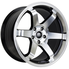 MST MT01 18x9.5 5x114.3 35 73.1 Black w/Machined Face Wheel/Rim 01-89565-35-BLKF