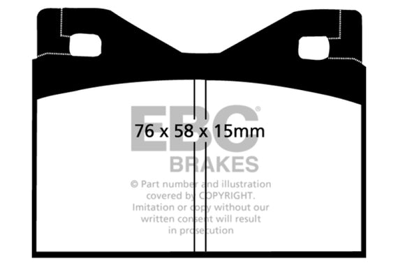 EBC 71-75 Ferrari 365 GTBB 4.4 Greenstuff Rear Brake Pads DP2126