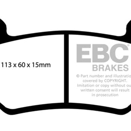 EBC 08-11 Lotus Exige 1.8 Supercharged (240) Greenstuff Front Brake Pads DP21377