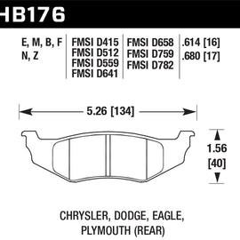 Hawk HPS Disc Brake Pads - HB176F.614 HB176F.614