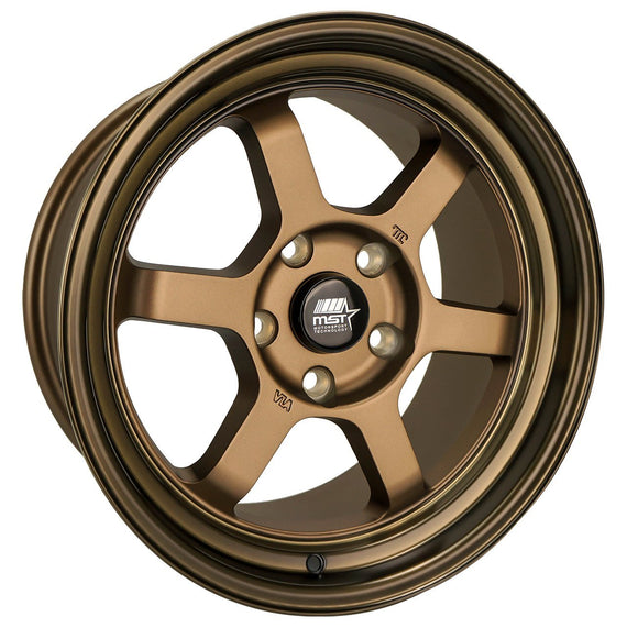 MST Time Attack 16x8.0 5x114.3 20 73.1 Matte Bronze w/Bronze Machined Lip 01T-6865-20-BRBL