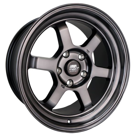 MST Time Attack 16x8.0 5x114.3 +20 cb73.1 Smoked Black Wheel/Rim 01T-6865-20-FBLK