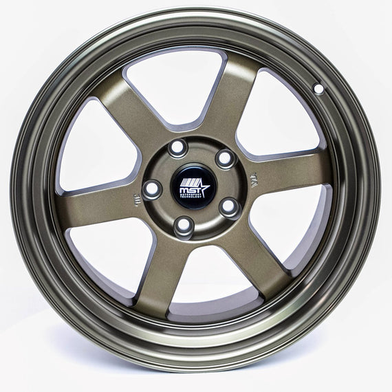 MST Time Attack 17x9.0 5x114.3 20 73.1 Matte Bronze w/Bronze Machined Lip 01T-7965-20-BRBL