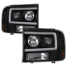Spyder 99-04 Ford F250 Super Duty Projector Headlights - Light Bar - Black PRO-YD-FF25099V2-LB-BK 5084491