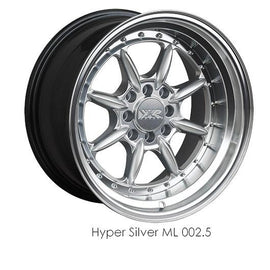 XXR 002.5 15x8 4-100/4-4.5 +0 Hyper Silver / ML Wheel/Rim