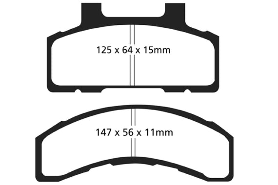 EBC 90-91 Chevrolet Lumina APV 3.1 Greenstuff Front Brake Pads DP61240