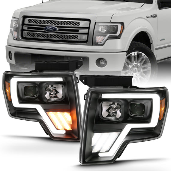 Anzo Light Bar G4 Switchback Headlights Clear Black for 09-13 Ford F-150 111469 111469