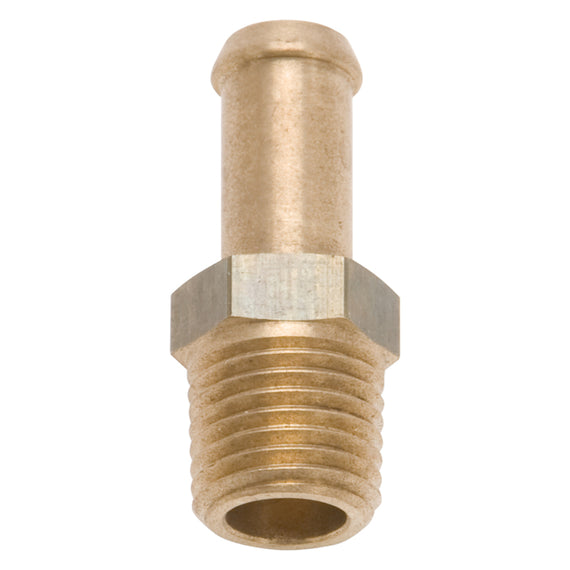Edelbrock Fitting 1/4-18 NPT X 3/8In Single Barb Brass 8080