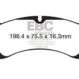 EBC 12-15 Porsche 911 (991) (Cast Iron Rotor only) 3.8 Carrera S Redstuff Front Brake Pads DP32144C