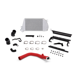 Mishimoto 2015 Subaru WRX Top-Mount Intercooler Kit - Powder Coated Silver & Wrinkle Red Pipes MMTMIC-WRX-15RSL