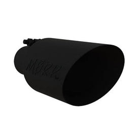 MBRP Universal Dual Wall Angle Rolled End Tip 4-1/2in OD / 2-1/2in Inlet / 11in Length - Black T5161BLK