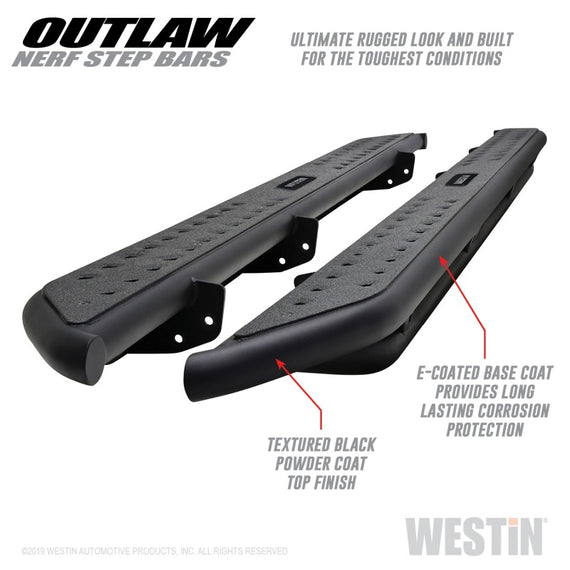 Westin 2019 Dodge Ram Crew Cab ( Excludes 1500 Classic) Outlaw Nerf Step Bars 58-54085