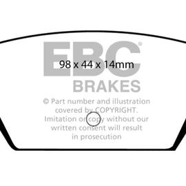 EBC Greenstuff Rear Brake Pads for 93-94 Eagle Talon 1.8 DP2576