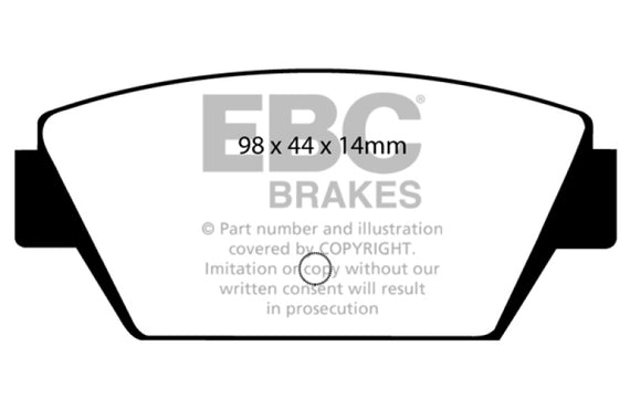 For Mitsubishi Eclipse 90-94 EBC Redstuff Ceramic Low Dust Rear Brake Pads DP3576C