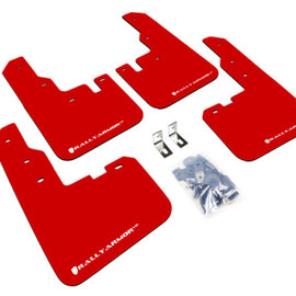 Rally Armor 13-15 Toyota RAV4 Red UR Mud Flap w/ White Logo MF41-UR-RD/WH