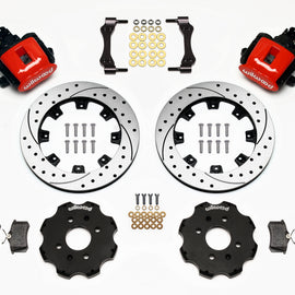 Wilwood Combination Parking Brake Rear Kit 12.19in Drilled Red Civic / Integra Disc 2.39 Hub Offset 140-10207-DR