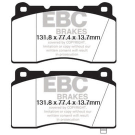 EBC Brakes DP52147NDX Bluestuff NDX Full Race Brake Pads Fits Genesis Coupe DP52147NDX