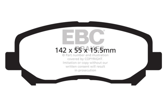 Disc Brake Pad Set-GT Front EBC Brake DP32134C fits 13-14 Mazda CX-5 DP32134C