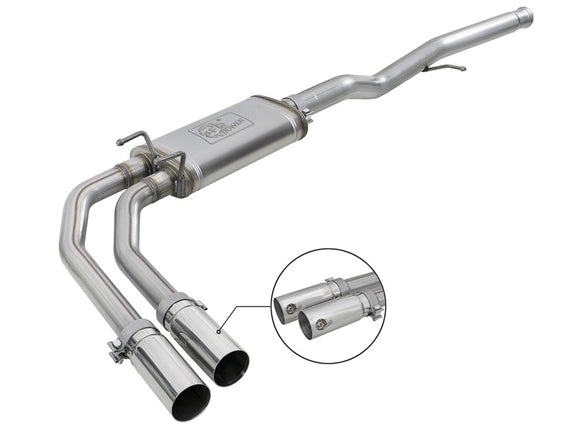 aFe Rebel Series 3in-2.5in 409 SS Cat-Back Exhaust 09-18 GM Silverado/Sierra 1500 V6-4.3L / V8-4.6L 49-44098-P