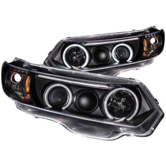 Anzo USA Projector Headlights Black w/ Halo CCFL for Honda Civic Coupe 06-11 121062