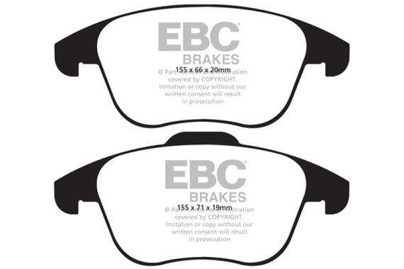 EBC Brakes DP21997 EBC Greenstuff 2000 Series Sport Brake Pads 09-11 TIGUAN DP21997