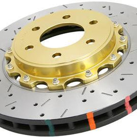 DBA 5000 FRONT DRILLED/SLOTTED ROTOR W/GOLD HAT FOR 97-04 CHEVROLET CORVETTE 52994GLDXS