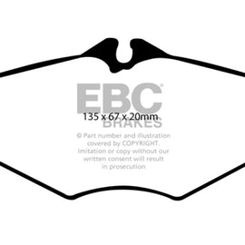 EBC 06-09 Mercedes-Benz E320 3.0 TD Yellowstuff Front Brake Pads DP41488R
