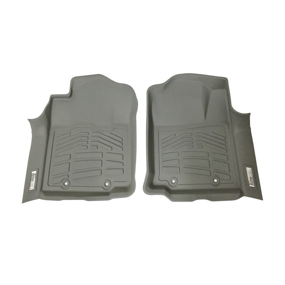 Westin 12-15 Toyota Tacoma Reg/Access/Dbl Cab (double hook) Wade Sure-Fit Floor Liners Front - Gray 72-120053