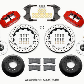 Wilwood Narrow Superlite 6R Front Hub Kit 12.88in Drill Red WWE ProSpindle (5x4.75in 5x5.00in Hub) 140-15155-DR