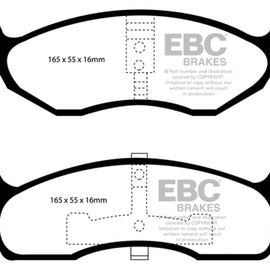 EBC 99-04 Chrysler 300M 3.5 Greenstuff Front Brake Pads DP21623