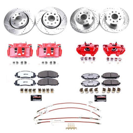 Power Stop 2018 Jeep Wrangler Front & Rear Big Brake Conversion Kit BBK-JL-002R