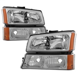 Spyder 5064912 Headlight For 2003-2006 Silverado 1500 GMC Sierra 2500 HD 2Pc 5064912