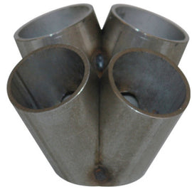 Vibrant 4 into 1 SS Turbo Mani Collector for T3 T3/T4 in Flange 48mm Pipe OD 3in tall 72mmx48mm out 2451