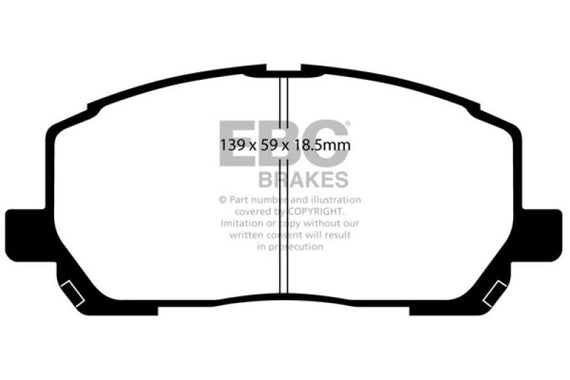 Frt Premium Organic Brake Pads   EBC Brake   DP41634R DP41634R