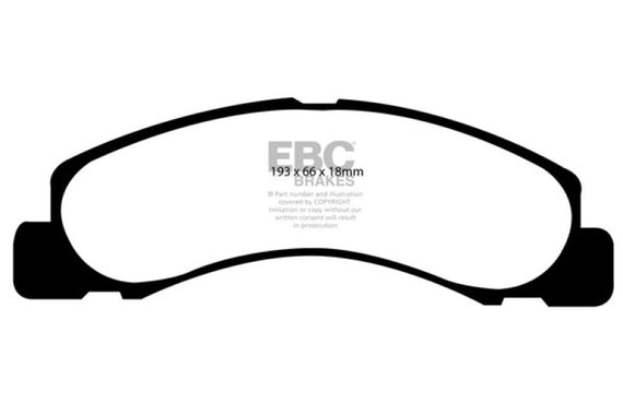 EBC DP61308 GREENSTUFF STREET ORGANIC BRAKE PADS - FRONT DP61308