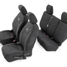 Rough Country Black Neoprene Seat Cover Set (Front & Rear)