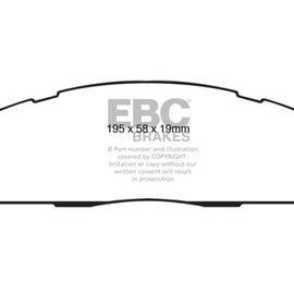 For Ram 3500 2011-2018 EBC DP41848R Yellowstuff Rear Brake Pads DP41848R